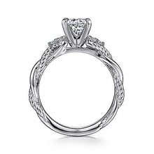 Load image into Gallery viewer, Gabriel &quot;Catalina&quot; 14K White Gold Twisted Diamond Engagement Ring
