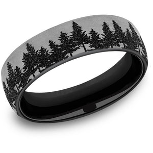 Brook & Branch "The Evergreen" Titanium Wedding Band