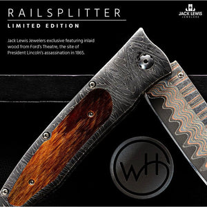 William Henry Jack Lewis Exclusive "Railsplitter" Knife