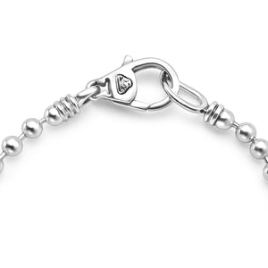 Lagos Sterling Silver Caviar Spark Diamond Bar Bracelet