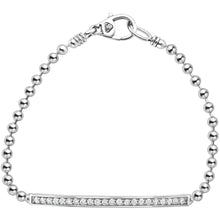 Load image into Gallery viewer, Lagos Sterling Silver Caviar Spark Diamond Bar Bracelet
