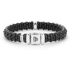 Lagos Black Caviar Diamond Station Bracelet