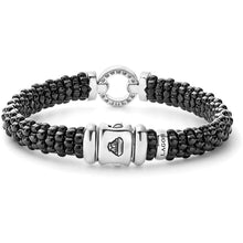 Load image into Gallery viewer, Lagos Black Caviar Diamond Circle Bracelet
