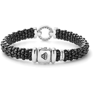 Lagos Black Caviar Diamond Circle Bracelet