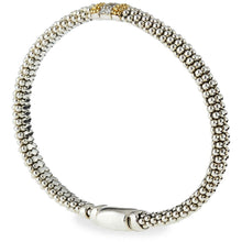 Load image into Gallery viewer, Lagos Sterling Silver and 18K YG Caviar Lux Diamond Bracelet
