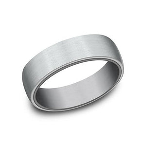 Benchmark Tantalum and 14k White Gold 6.5mm Wedding Band