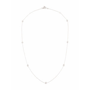 Roberto Coin 18K White Gold 7 Station Diamonds by The Inch Necklace