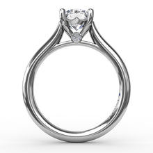 Load image into Gallery viewer, Fana 14K White Gold Solitaire with Peek-a-boo Diamonds
