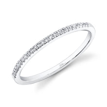 Load image into Gallery viewer, 14K White Gold Diamond Stackable Band
