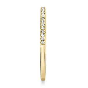 14K Yellow Gold Diamond Stackable Band