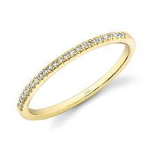 Load image into Gallery viewer, 14K Yellow Gold Diamond Stackable Band
