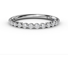 Load image into Gallery viewer, Fana 14K White Gold and Diamond Shared Prong Wedding Band
