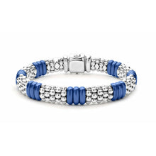 Load image into Gallery viewer, Lagos Sterling Silver Ultramarine Caviar Ceramic Beaded Bracelet
