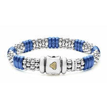 Load image into Gallery viewer, Lagos Sterling Silver Ultramarine Caviar Ceramic Beaded Bracelet
