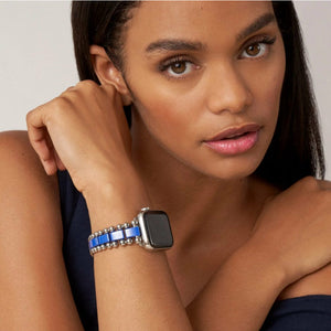 Lagos Stainless Steel and Ultramarine Ceramic Smart Caviar Watch Bracelet 38-40mm