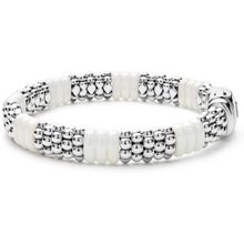 Load image into Gallery viewer, Lagos Sterling Silver White Caviar Ceramic Beaded Bracelet
