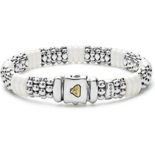 Load image into Gallery viewer, Lagos Sterling Silver White Caviar Ceramic Beaded Bracelet
