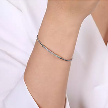 Load image into Gallery viewer, Gabriel 14K White Gold Bujukan Beaded Diamond Bar Bracelet
