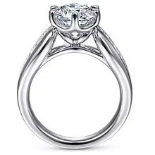 Load image into Gallery viewer, Gabriel 14K White Gold &quot;Ember&quot; Diamond Engagement Ring
