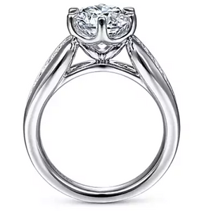 Gabriel 14K White Gold "Ember" Diamond Engagement Ring