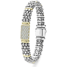 Load image into Gallery viewer, Lagos 18k Gold and Sterling Silver Diamond Station Bracelet
