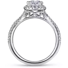 Load image into Gallery viewer, Gabriel 14K White Gold &quot;Chatham&quot; Twist Diamond Engagement Ring

