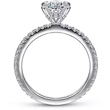 Load image into Gallery viewer, Gabriel 14K White Gold &quot;Noa&quot; Hidden Halo Oval Engagement Ring
