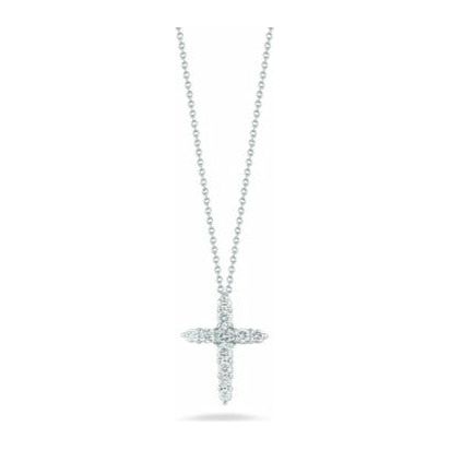 Roberto Coin 18K White Gold Diamond Cross Pendant