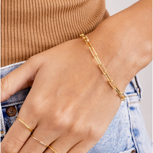 Gorjana Gold Parker Paperclip Bracelet