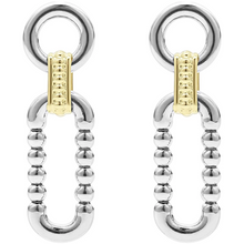 Load image into Gallery viewer, Lagos 18K &amp; Sterling Silver Caviar Link Earrings
