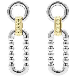 Lagos 18K & Sterling Silver Caviar Link Earrings