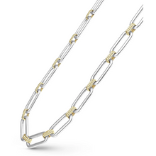 Load image into Gallery viewer, Lagos Sterling 18K &amp; Sterling Silver 18&quot; Fluted Link Toggle Necklace
