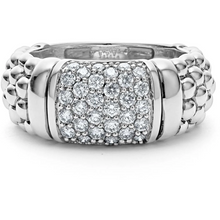 Load image into Gallery viewer, Lagos Sterling Silver Signature Diamond Caviar 9mm Band
