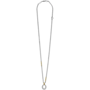 Lagos 18K and Sterling Silver Caviar Lux Oval Drop Station Necklace