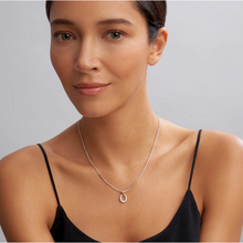 Load image into Gallery viewer, Lagos 18K and Sterling Silver Caviar Lux Oval Drop Station Necklace
