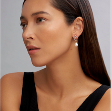 Load image into Gallery viewer, Lagos 18k and Sterling Silver Luna Caviar Pear Oval Drop  Earrings
