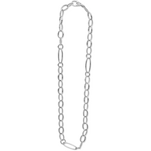 Load image into Gallery viewer, Lagos 20&quot; Sterling Silver Signature Caviar Smooth &amp; Oval Link Necklace
