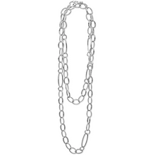 Load image into Gallery viewer, Lagos 20&quot; Sterling Silver Signature Caviar Smooth &amp; Oval Link Necklace
