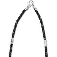 Load image into Gallery viewer, Lagos Black Caviar 16&quot;  Sterling Silver Station Necklace
