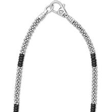 Load image into Gallery viewer, Lagos Sterling Silver 16&quot;  Black Caviar Station Necklace
