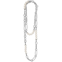 Load image into Gallery viewer, Lagos Sterling Silver 34&quot; Luna Pearl Station Link Necklace
