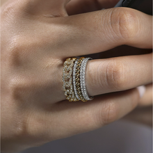 Load image into Gallery viewer, Gabriel 14K White &amp; Yellow Gold Easy Diamond Stackable Ring
