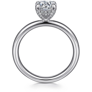 Gabriel "Daniele" 14K White Gold Diamond Basket Solitaire Engagement Ring