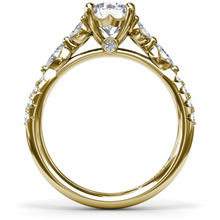 Load image into Gallery viewer, Fana 14K Yellow Gold Vintage Floral Diamond Engagement Ring
