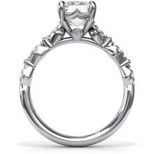 Load image into Gallery viewer, Fana 14K White Gold Modern Vintage Diamond Engagement Ring
