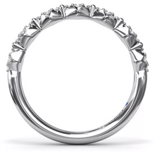 Load image into Gallery viewer, Fana 14K White Gold Modern Vintage Diamond Wedding Ring

