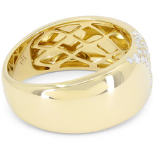 Load image into Gallery viewer, 14K Yellow Gold Diamond Pave Wide Band
