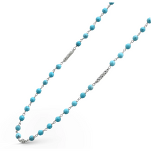 Load image into Gallery viewer, Lagos Sterling Silver Long Turquoise Beaded Necklace
