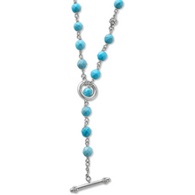 Load image into Gallery viewer, Lagos Sterling Silver Long Turquoise Beaded Necklace
