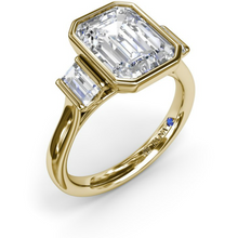 Load image into Gallery viewer, Fana 14K Yellow Gold Bezel Set Diamond Engagement Ring
